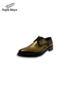 Black Gold Darby Shoes For Men's