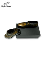 Black Gold Darby Shoes For Men's
