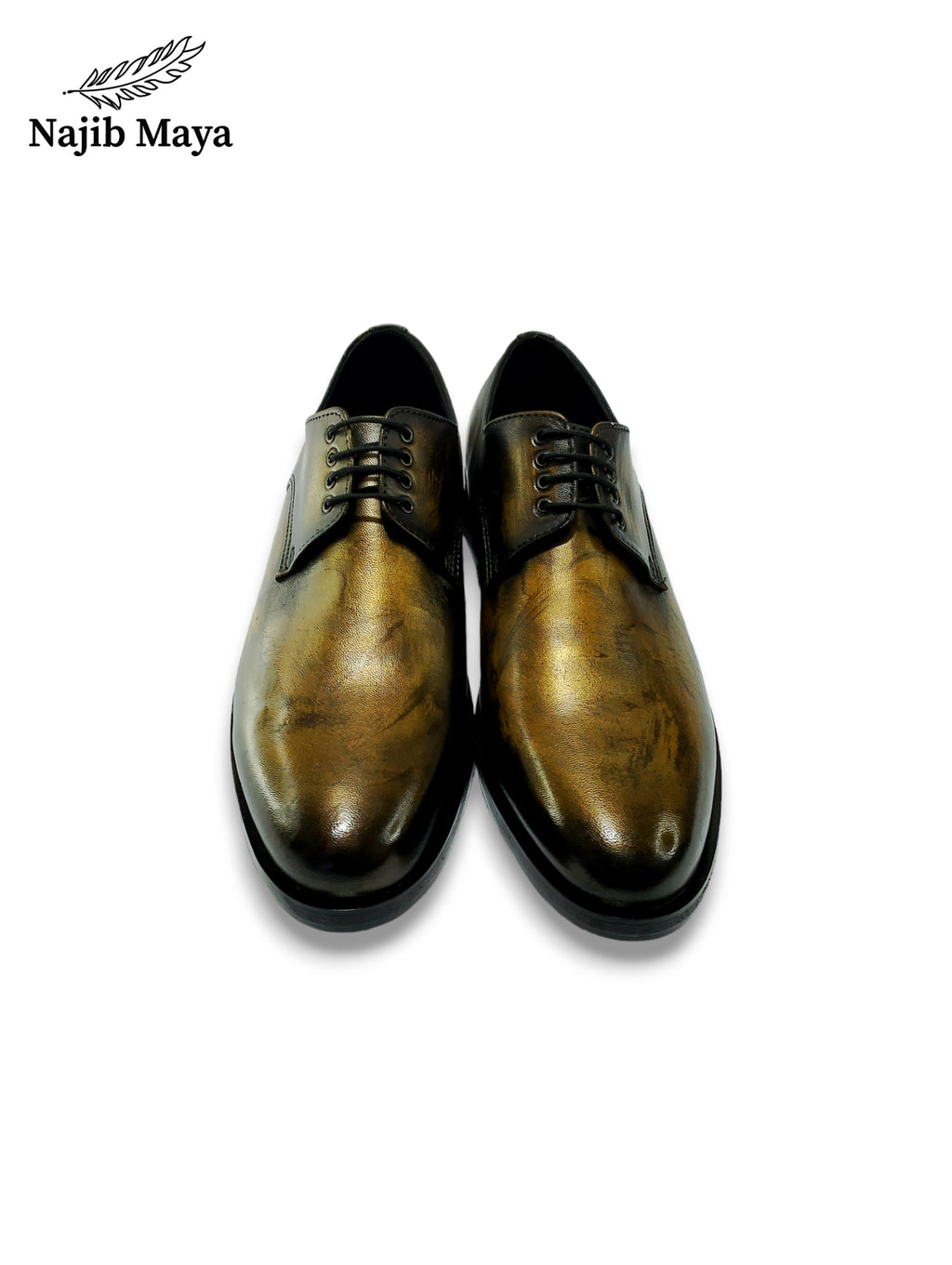 Black Gold Darby Shoes For Men's