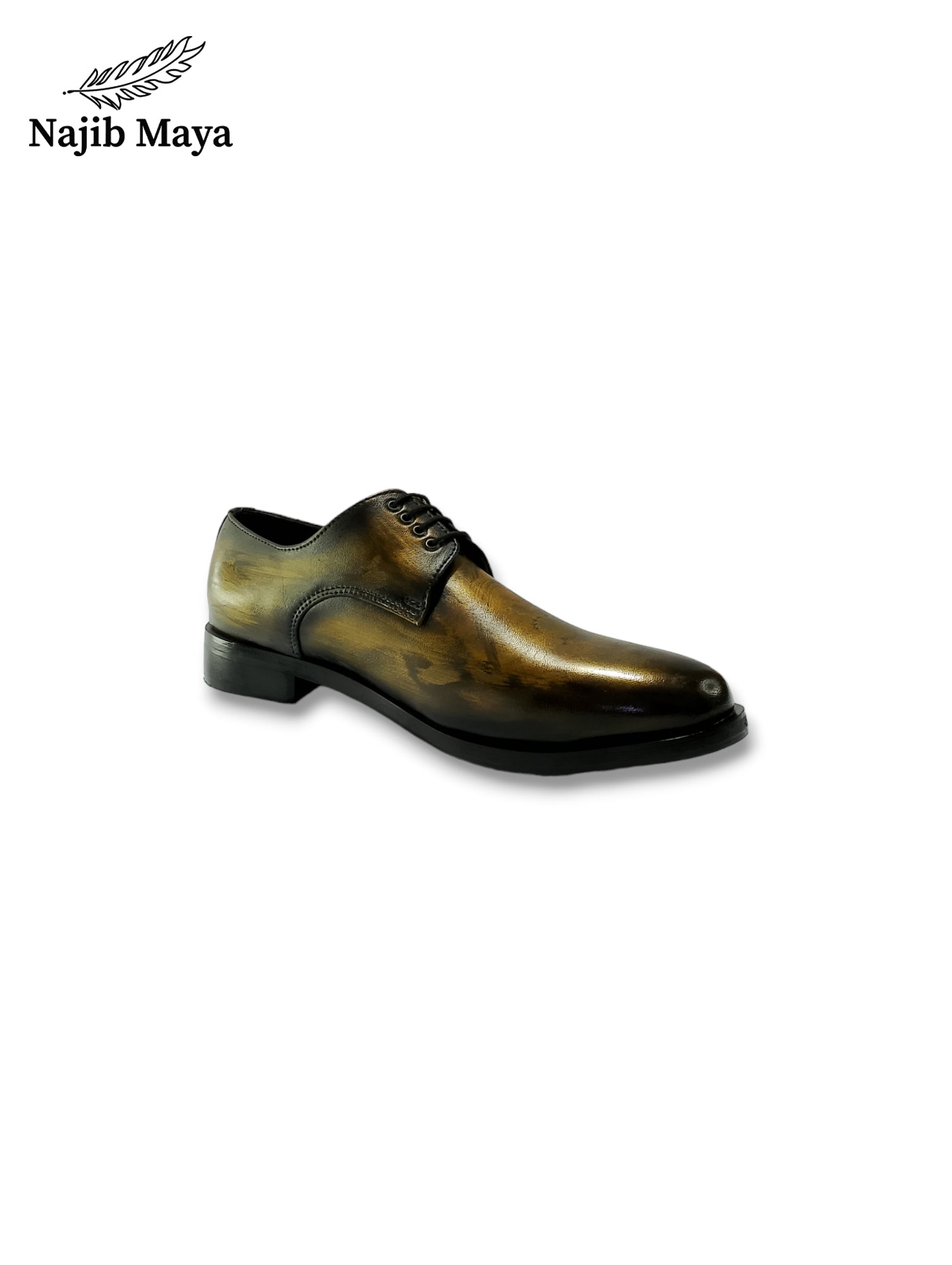 Black Gold Darby Shoes For Men's