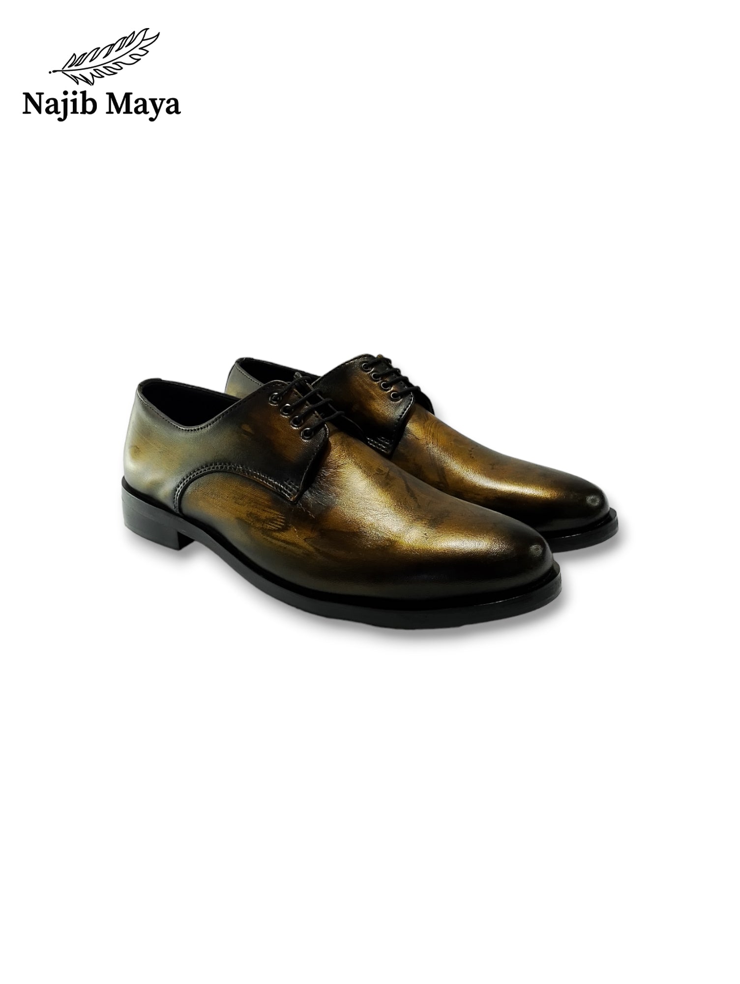 Black Gold Darby Shoes For Men's Main image