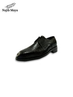 Black Darby T-Shape Shoes For Men's