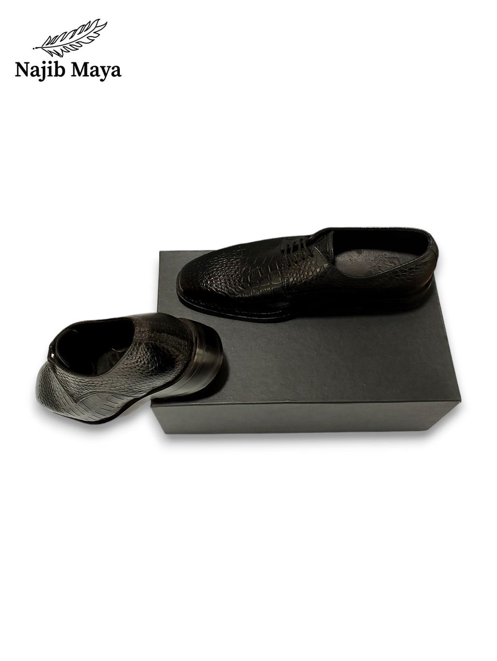 Black Darby T-Shape Shoes For Men's