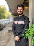 Black Stylish Kurta Pajama For Men's