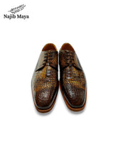 Load image into Gallery viewer, Brown Two Tone Darbi T-shape Shoes For Men&#39;s