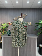 Green Embroidered Prince Coat For Men's
