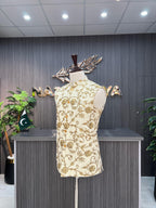 Cream Embroidered Waistcoat For Men's
