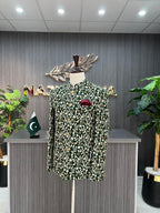 Green Embroidered Prince Coat For Men's