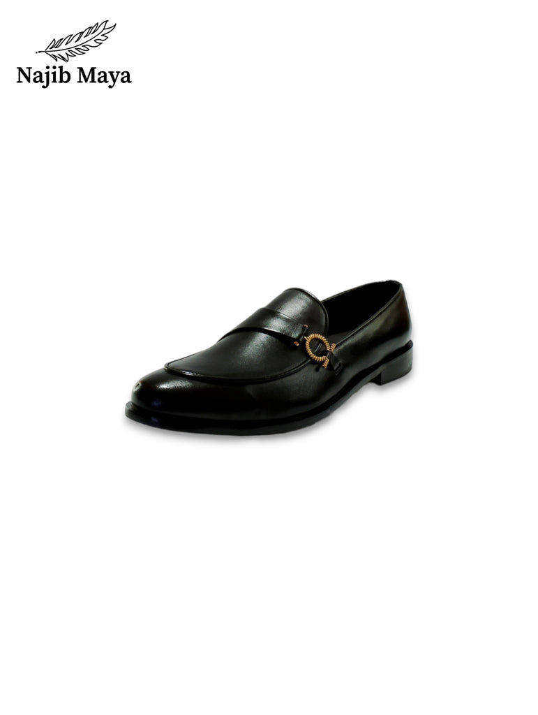 Black Elegant Cliper Shoes For Men's