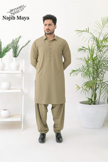 Pista Green Shalwar Kameez For Men's
