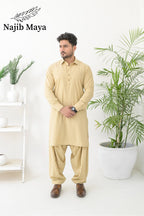 Light fawn Shalwar Kameez For Men's