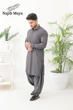 Grey Shalwar Kameez For Men's