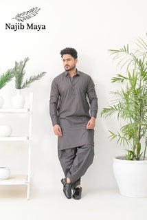 Grey Shalwar Kameez For Men's