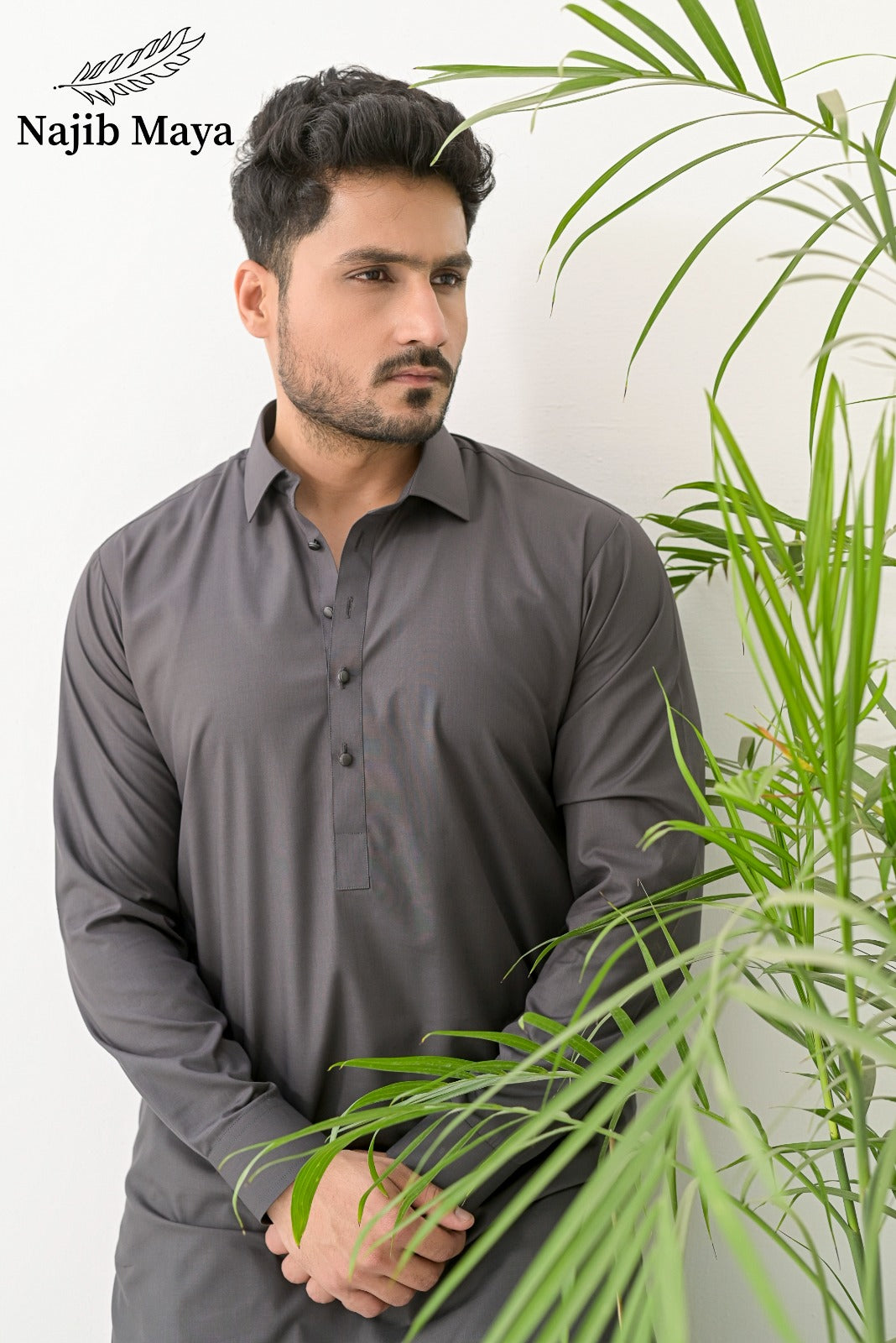 Grey Shalwar Kameez For Men's