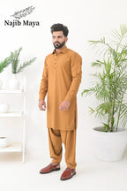 Mustard Shalwar Kameez For Men's