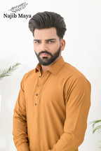 Mustard Shalwar Kameez For Men's