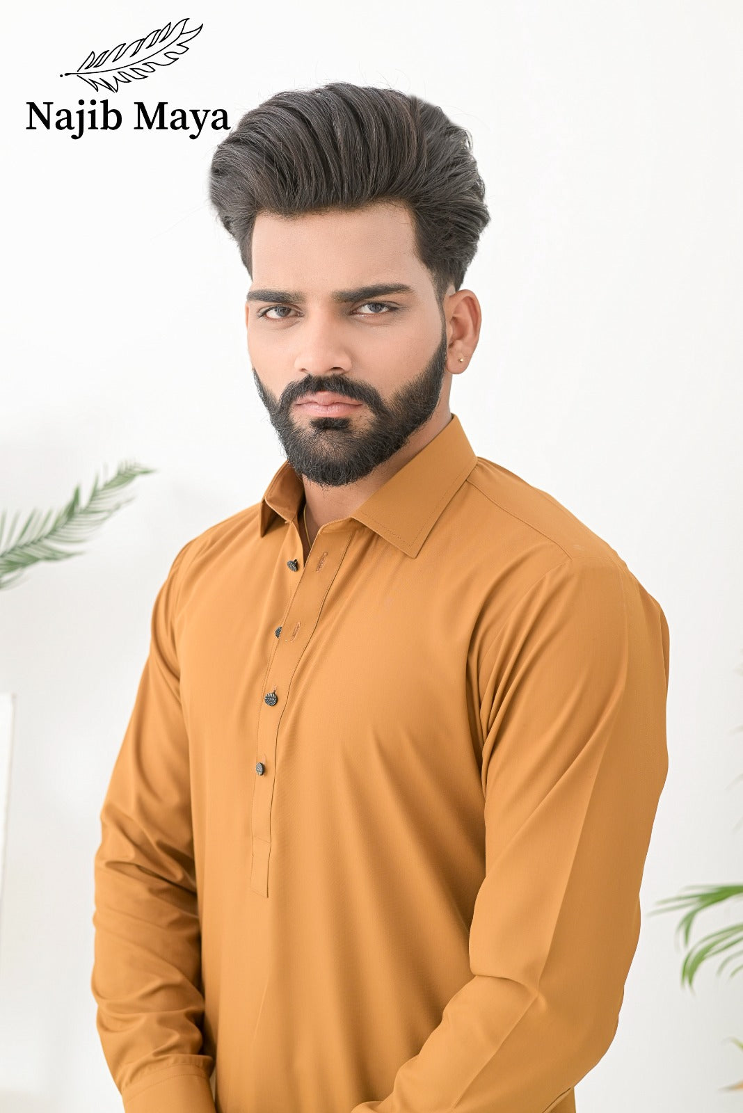 Mustard Shalwar Kameez For Men's