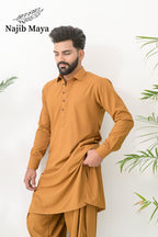 Mustard Shalwar Kameez For Men's