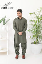 Green Shalwar Kameez For Men's