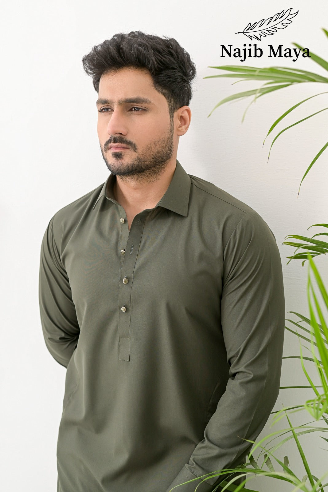 Green Shalwar Kameez For Men's