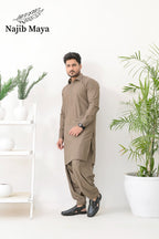 Biscuit Brown Shalwar Kameez For Men's