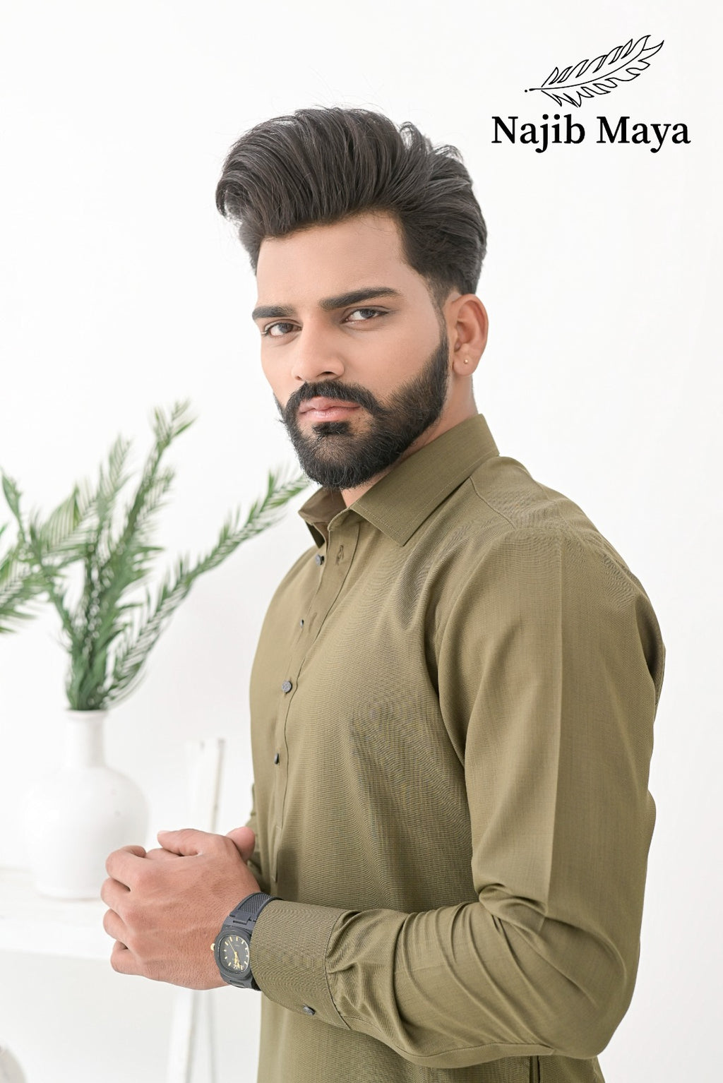 Pista Green Shalwar Kameez For Men's