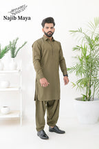 Pista Green Shalwar Kameez For Men's