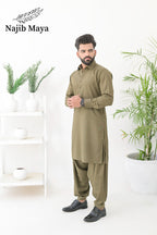 Pista Green Shalwar Kameez For Men's