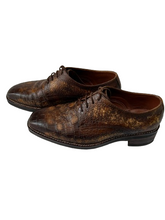 Load image into Gallery viewer, Crocodile Brown Two Tone Darbi Shoes For Men&#39;s