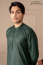 Load image into Gallery viewer, Green Embroidered Kurta Pajama For Men&#39;s