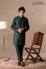 Load image into Gallery viewer, Green Embroidered Kurta Pajama For Men&#39;s