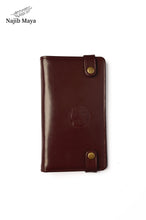 Load image into Gallery viewer, Maroon Button Wallet For Men&#39;s