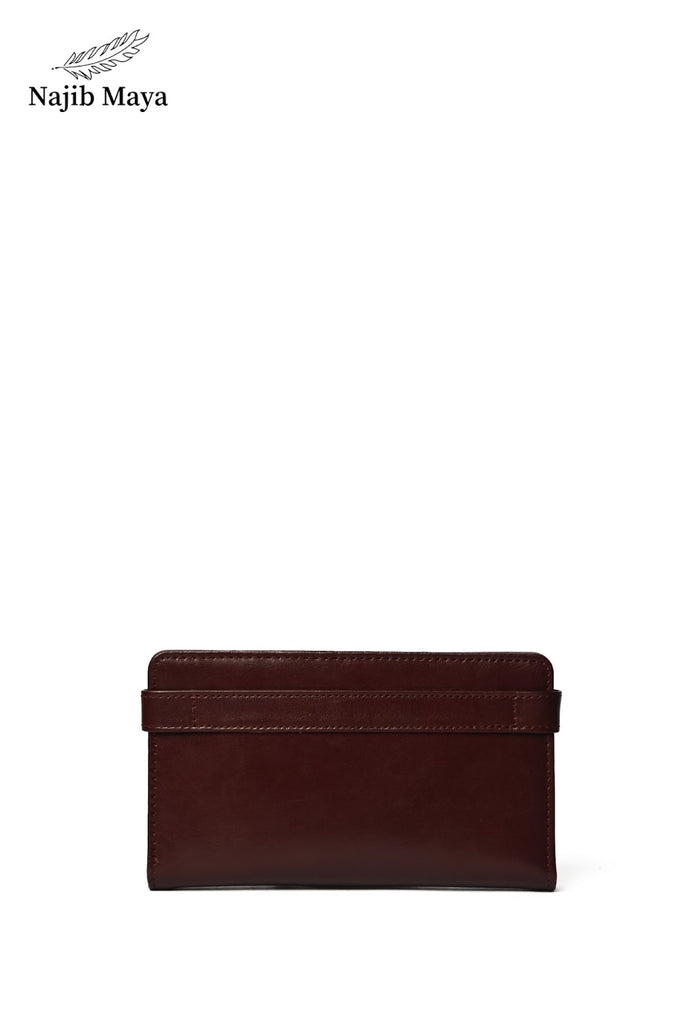 Maroon Button Wallet For Men's