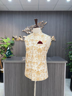 Cream Embroidery Waistcoat For Men's