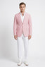 Pink & White Lining Casual Coat For Men's