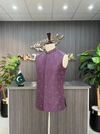 Light Purple Embroidery Waistcoat For Men's