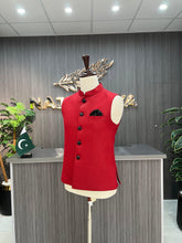 Load image into Gallery viewer, Red Plain Waistcoat For Men&#39;s