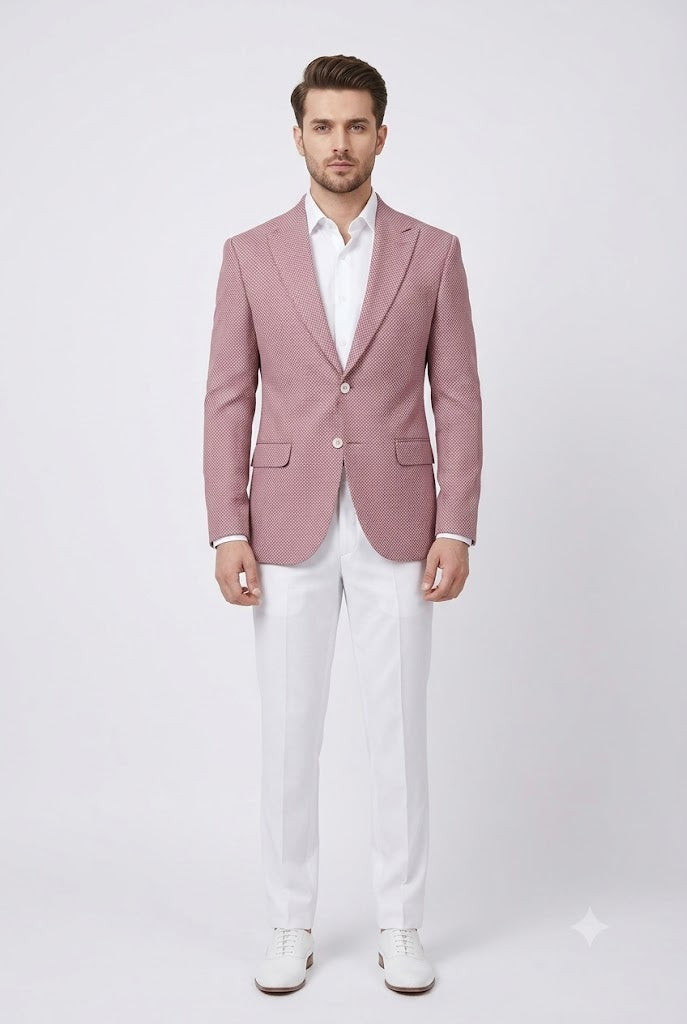 Red Elegant Casual Coat For Men's