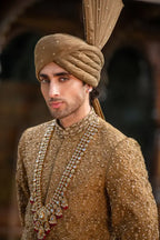 Copper Embroidered Groom Sherwani with Premium Handwork