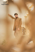 Load image into Gallery viewer, Beige Front Open Sherwani &amp; Kurta With Bell Bottom Pajama For Men&#39;s