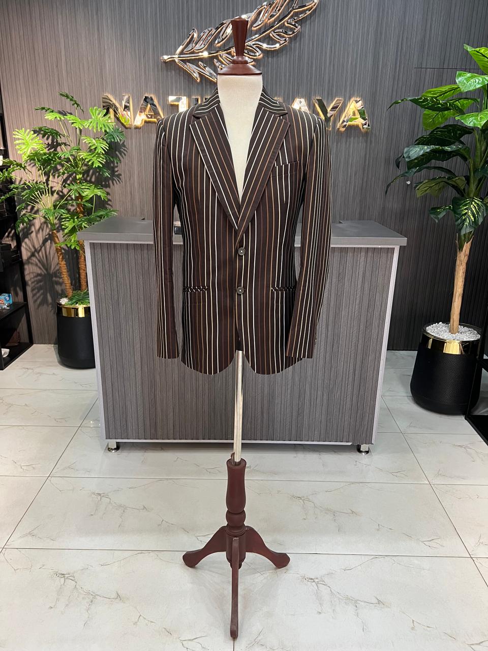Black & Brown lining Casual Coat For Men's Main image