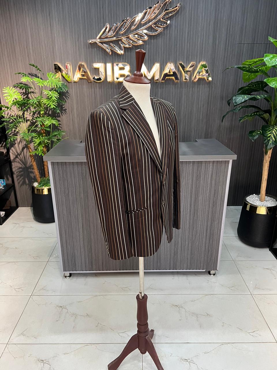 Black & Brown lining Casual Coat For Men's