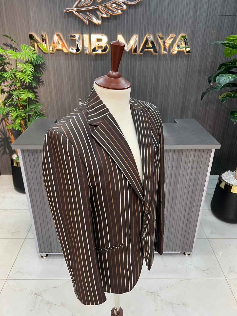 Black & Brown lining Casual Coat For Men's Secondary image
