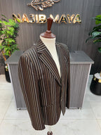 Black & Brown lining Casual Coat For Men's