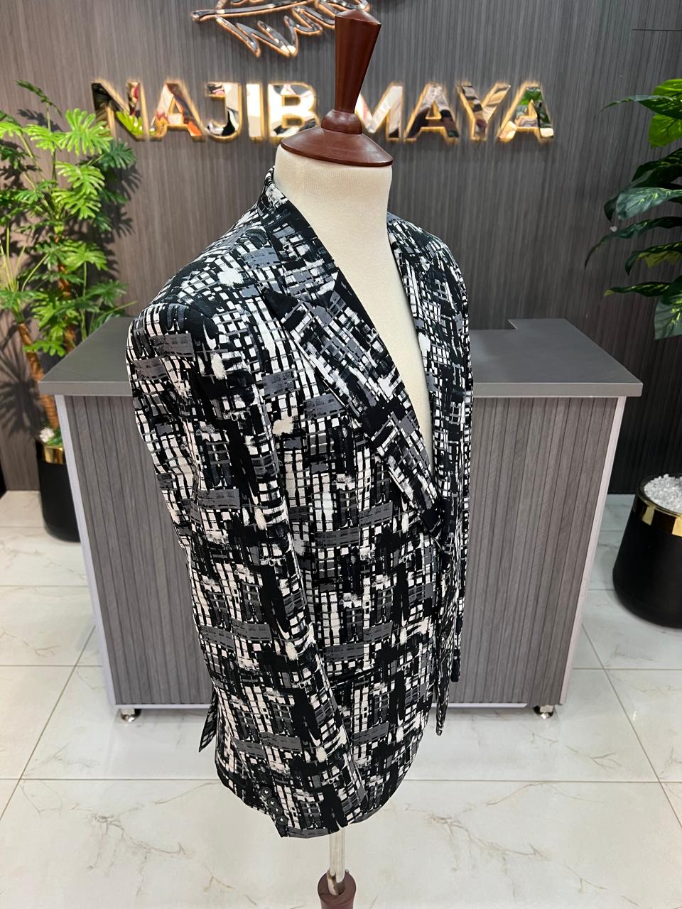Black Unique Style Casual Coat For Men's Secondary image