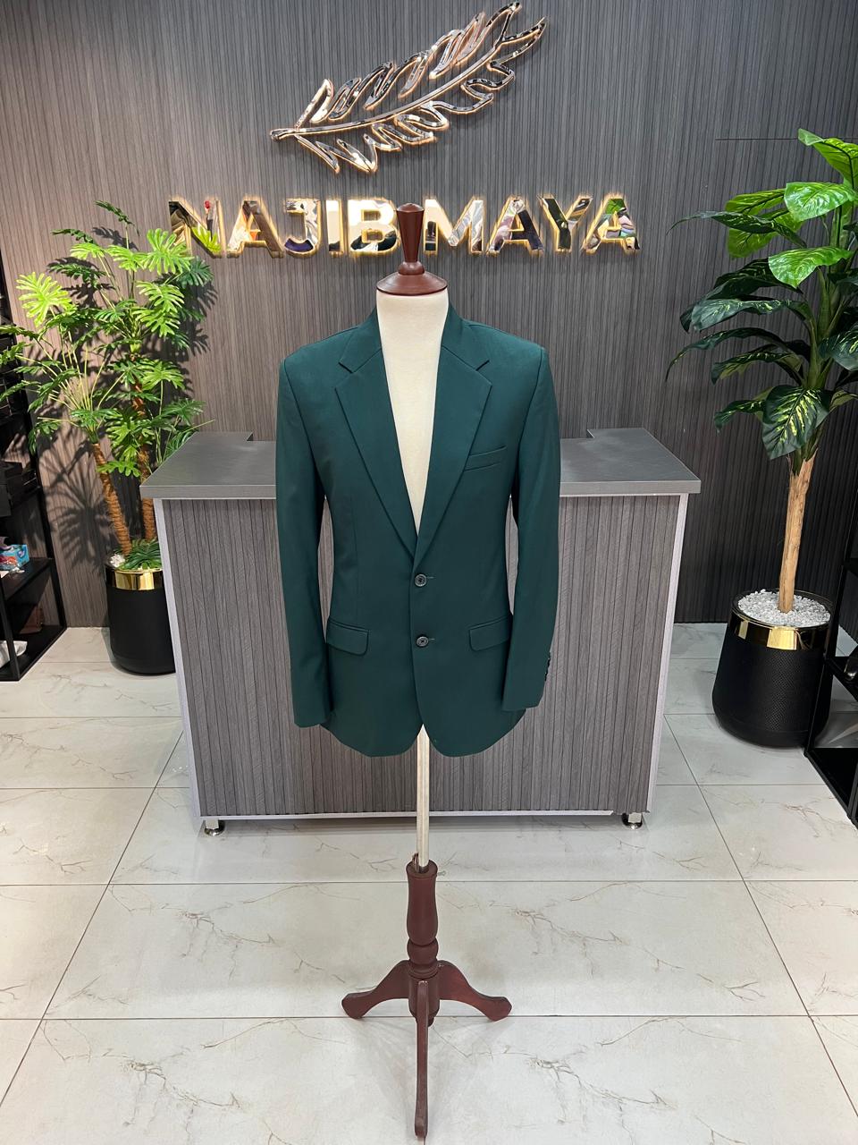 Flag Green Casual Coat For Men's Main image