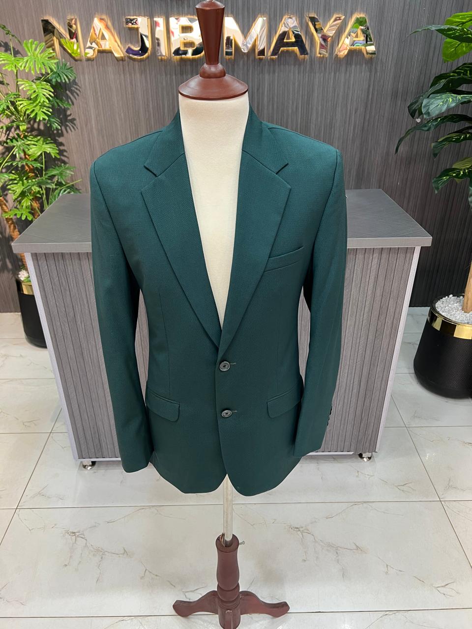 Flag Green Casual Coat For Men's