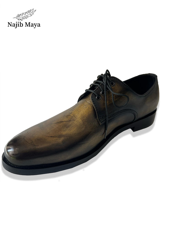 Derby Gold Black Shoes For Men's