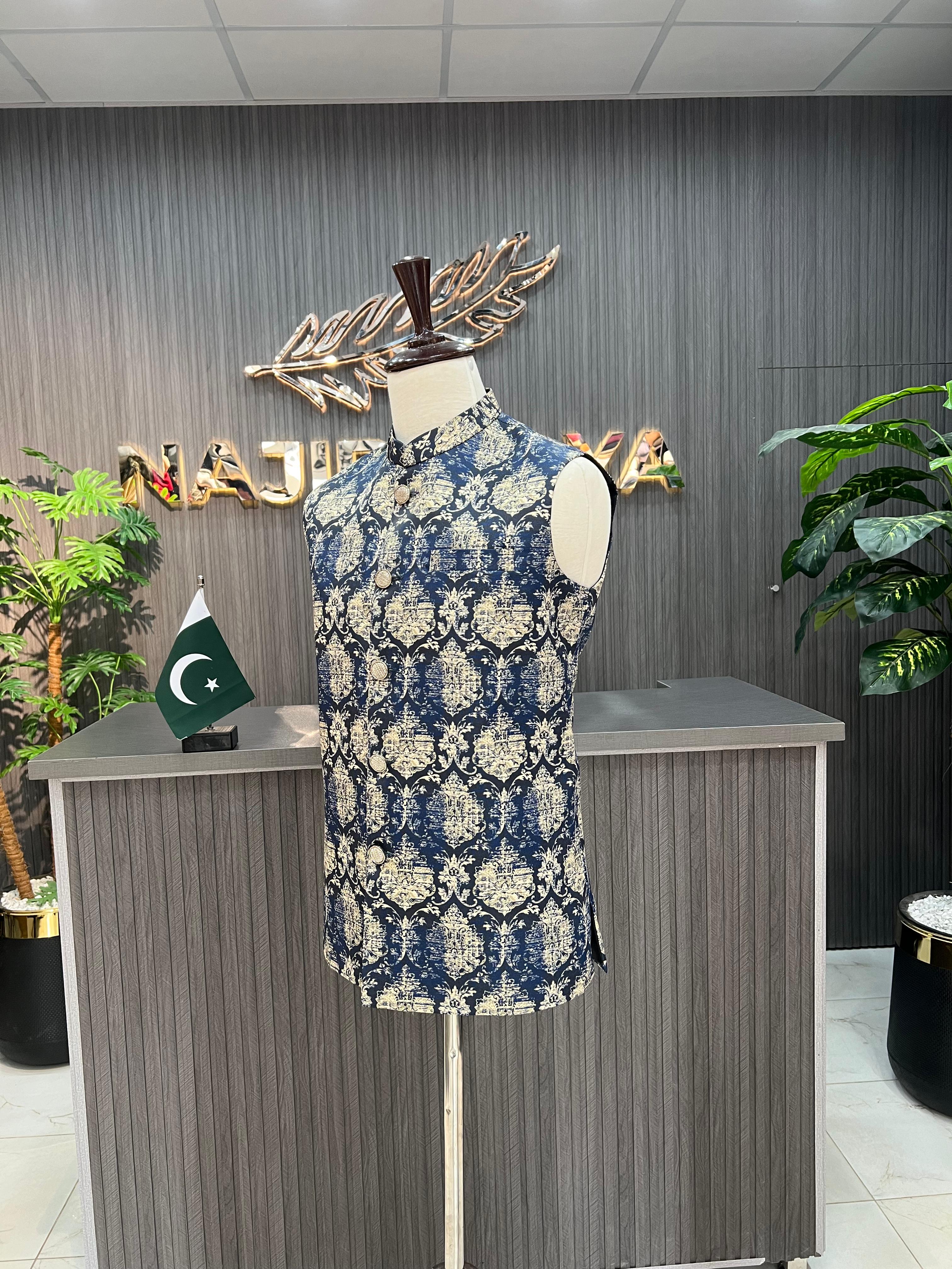 Printed Waist Coat For Men's