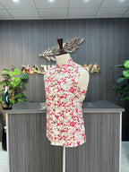 White Printed Waist Coat For Men's